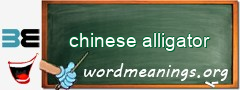 WordMeaning blackboard for chinese alligator